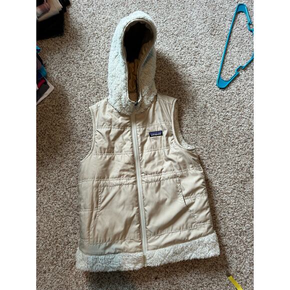 Patagonia Los Gatos reversable hooded vest, small, Sherpa fleece - Picture 15 of 15